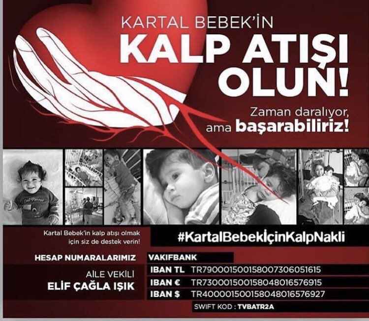 Destekleriniz çok önemli 🙏🏽
#KartalBebekİçinKalpNakli