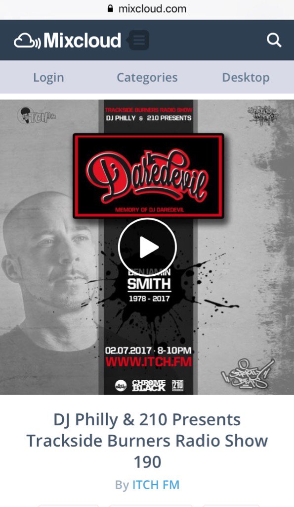Tracksideburner's tweet photo. https://t.co/JQ5D4DGMq8 @DJDAREDEVIL #tribute SET 💫🙏🏽❤️ #RIPDAREDEVIL #stillshining @Tracksideburner's @ITCHFM 👑✌🏽️💫 https://t.co/ZhkGOaVyKV