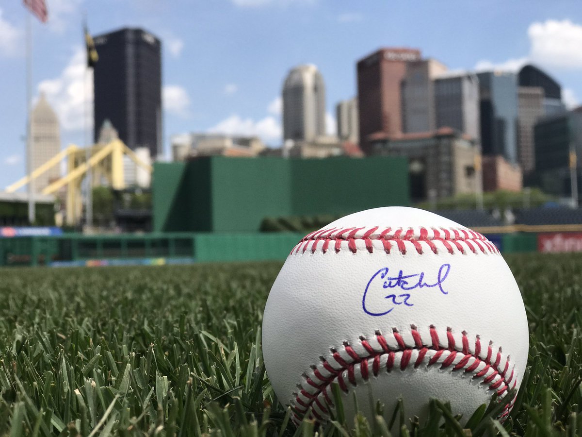 Pirates's tweet image. RETWEET THIS now for a chance to win a ball signed by the NL Player of the Month, Andrew McCutchen! #POTM