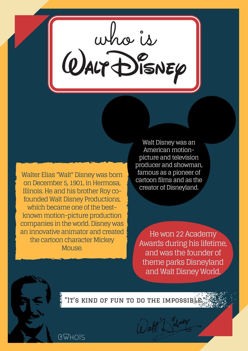whois_project's tweet image. You can find the full article on our website. 
link in the bio. 
#WhoisProject #WaltDisney #Disney #disneyworld #Education