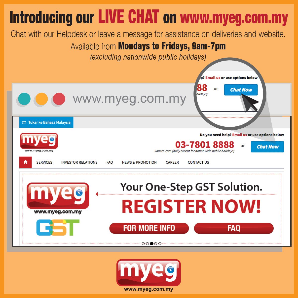 Friends Of Myeg On Twitter Use Our New Live Chat Feature On Https T Co Nggesqeegh And Our Helpdesk Team Will Be Happy To Assist Https T Co Nnc4u1hjcy Twitter