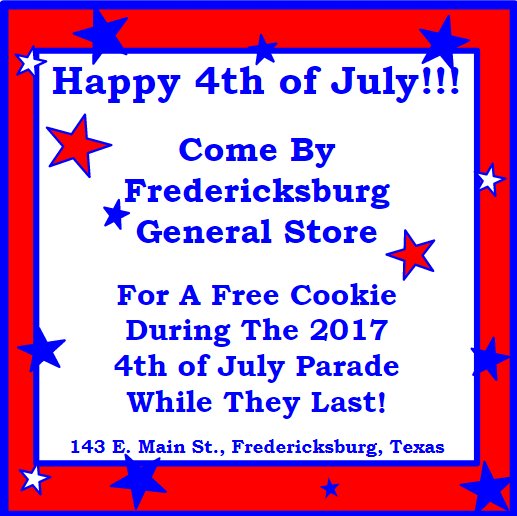 FBGeneralStore1's tweet image. Happy 4th of July from @FBGeneralStore1 !

#fbgeneralstore #fbg #fbgtexas #parade #4thofjuly #fredericksburg