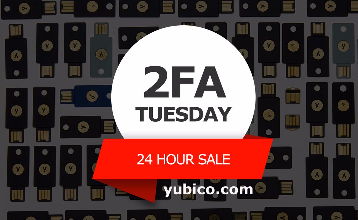 Yubico's tweet photo. Double up on your #July4th celebration fun with a #YubiDeal! Save 22% on a pair of #YubiKeys. https://t.co/J8BnuqvtFM #2FactorTuesday https://t.co/vTrAh7CD46