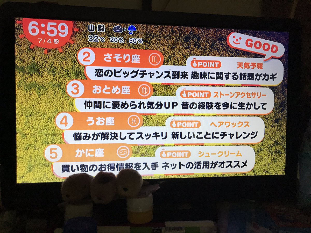 ランキング 今日 めざまし 占い の