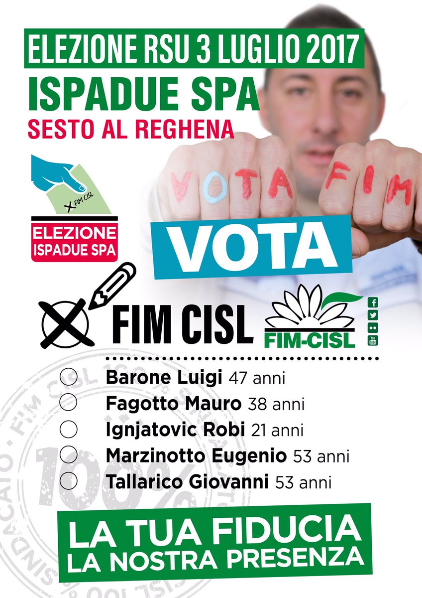 LiberaDenis's tweet photo. #4luglio elezioni Rsu Ispadue vittoria #Fim con 3 Rsu, 2 Uilm, 1 Fiom, #fimfvg la tua fiducia la nostra presenza https://t.co/4bLDzcYGXf