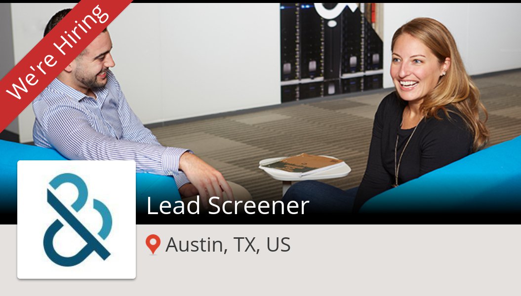 Are you a #Lead Screener in #AustinTXUS? #DunBradstreet is waiting for you! #job workfor.us/dunandbradstre… #teamdnb