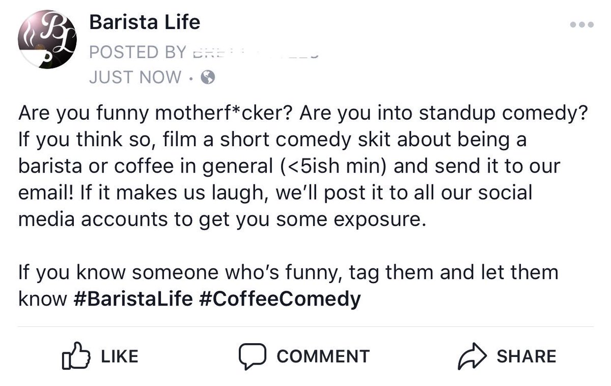 Barista_Life_'s tweet photo. Spread the word to any funny people you know! #BaristaLife #CoffeeComedy https://t.co/38eErlPTDd