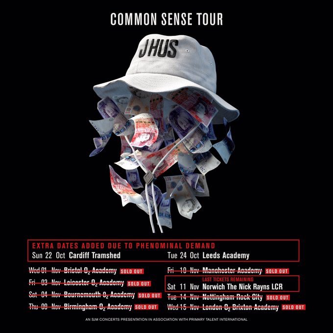 JHusEnt's tweet photo. We've added Cardiff and Leeds to my #CommonSenseTour 

Available Thursday 9AM

Link: https://t.co/Cd0X1yJo6l https://t.co/HPUe2KE6S2