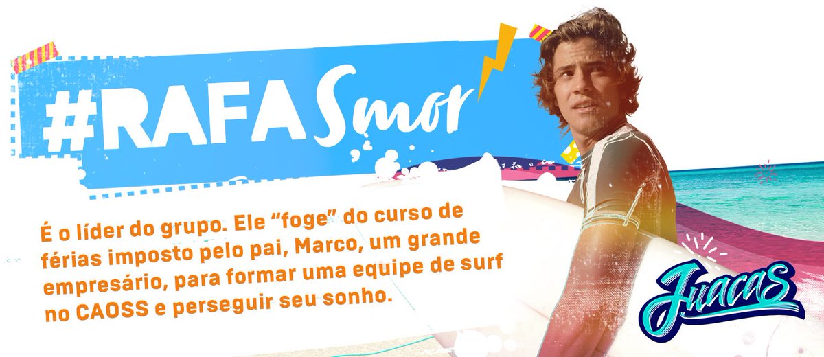 JuacasDisney's tweet photo. @andrelamoglia Conheça mais sobre Rafa Smor! 🏄‍️🏄‍ #EstreiaJuacas #Juacas https://t.co/kxWiEzWQAV