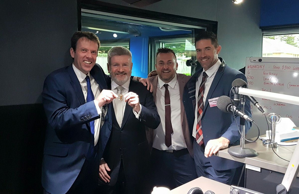 Great work @SenatorFifield beating the Bigfella <a href="/StewartMatty/">matty stewart</a> with help from <a href="/DanTehanWannon/">Dan Tehan</a> this morning!