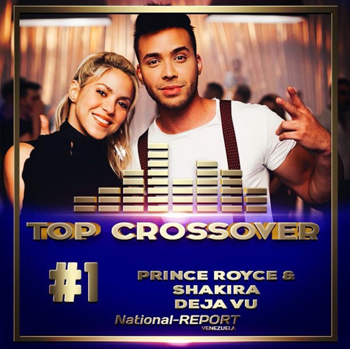 GabyHerrera's tweet photo. .@PrinceRoyce y @shakira regresan a la cima del #TopCrossover radio chart de Venezuela @nationalreportv con #DejaVu https://t.co/iQgQF5iWWt