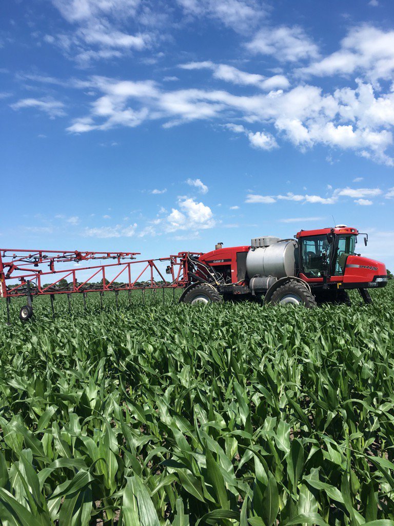 russellgrains's tweet photo. Hoping to get across the corn before this weeks heat and maybe a little shower. Time to make that corn #grow https://t.co/uejYMwAIkw