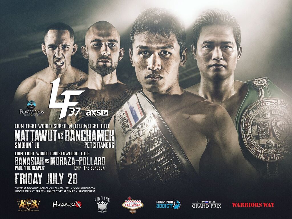 LionFight's tweet photo. #RT Don't miss world's best #MuayThai #LionFight37 Friday July28 LIVE @FoxwoodsCT #TwoTitleFights Get tickets https://t.co/4O7hvngfWh https://t.co/61iq8ElQjN