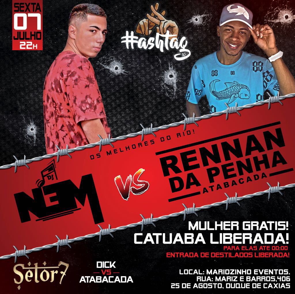 stevancoms's tweet photo. Sexta-Feira 7 de Julho tem a estreia da HASHTAG 25 no Mariozinho Eventos
Dj Rennan da Penha vs Dj Nem do Dick 💥🎉
#RenanVsNem #Atabacada https://t.co/Jyge6G7u0n
