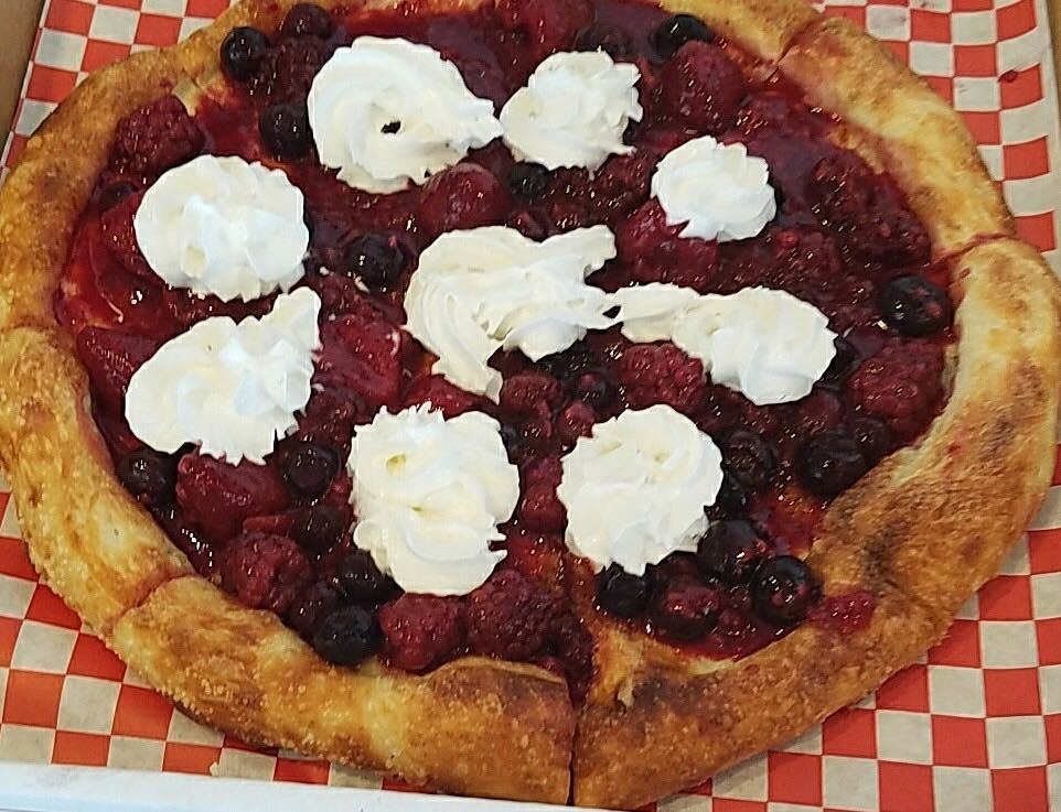Our Pizza of the Month - The Patriot Pie! Blueberries, strawberries raspberries and more! #foodporn#food#foodie#foodblogger#foodstagram#foo…