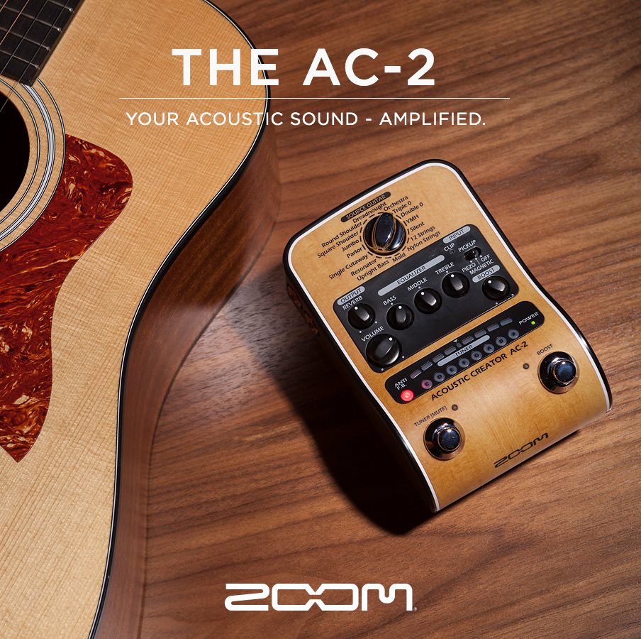 Amplify your acoustic sound with the #ZoomAC2 enhanced direct box. 
In stores Mid-July.
We’re Zoom. And We’re For Creators.
#ZoomCreators