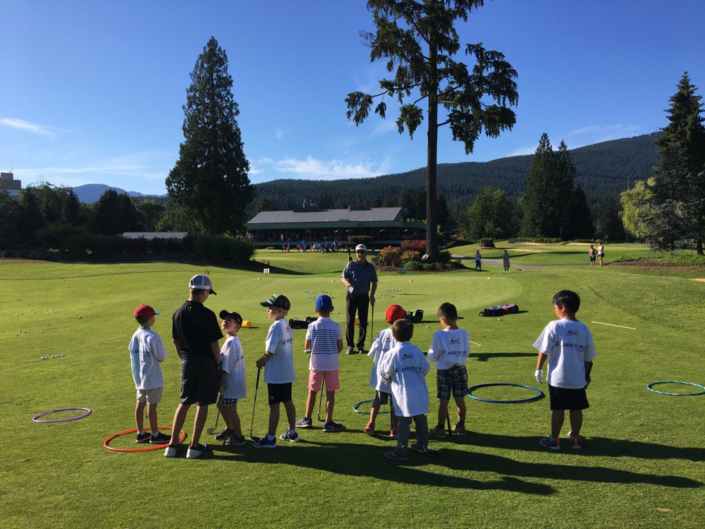 Amazing day of golf <a href="/SeymourGolfClub/">SeymourGolfClub</a> thanks for teeing it up <a href="/PGAofBC/">PGA of BC</a> and @canucks. Kids had a blast.
