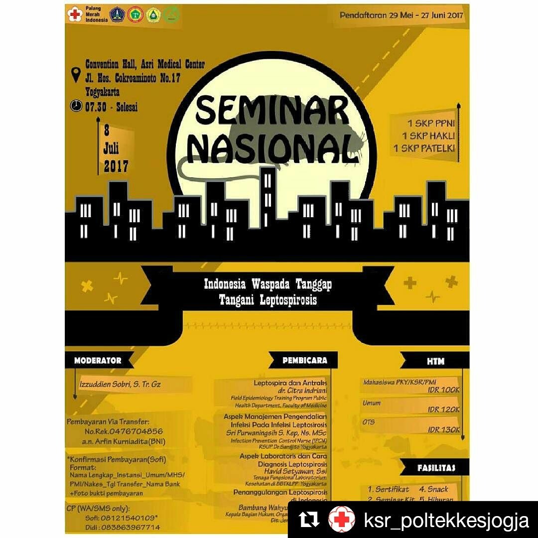 📢📢 KSR PMI Unit Poltekkes Kemenkes Yogyakarta📢📢 -PROUDLY PRESENT-

SEMINAR NASIONAL