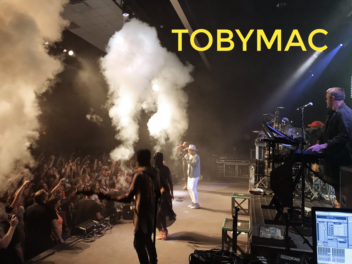 verticalpurpose's tweet photo. It’s @officialtobymac bringing the 🔥 at #campelectric https://t.co/1HQE1MPNvf