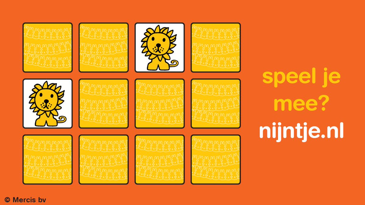 nijntje_NL's tweet photo. Speel memory op de #kinderwebsite van #nijntje. Er zijn levels met 12, 20 en 30 kaartjes: https://t.co/sLurS3eB3h https://t.co/DHB9zRHyr6