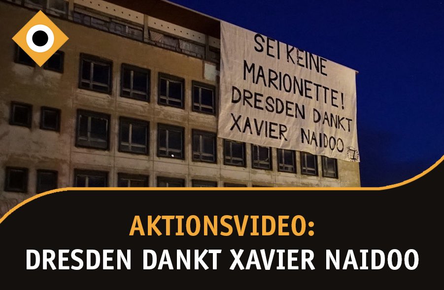 »Sei keine Marionette! #Dresden dankt Xavier #Naidoo« einprozent.de/blog/aktiv/vid… <a href="/soehnemannheims/">Söhne Mannheims</a>