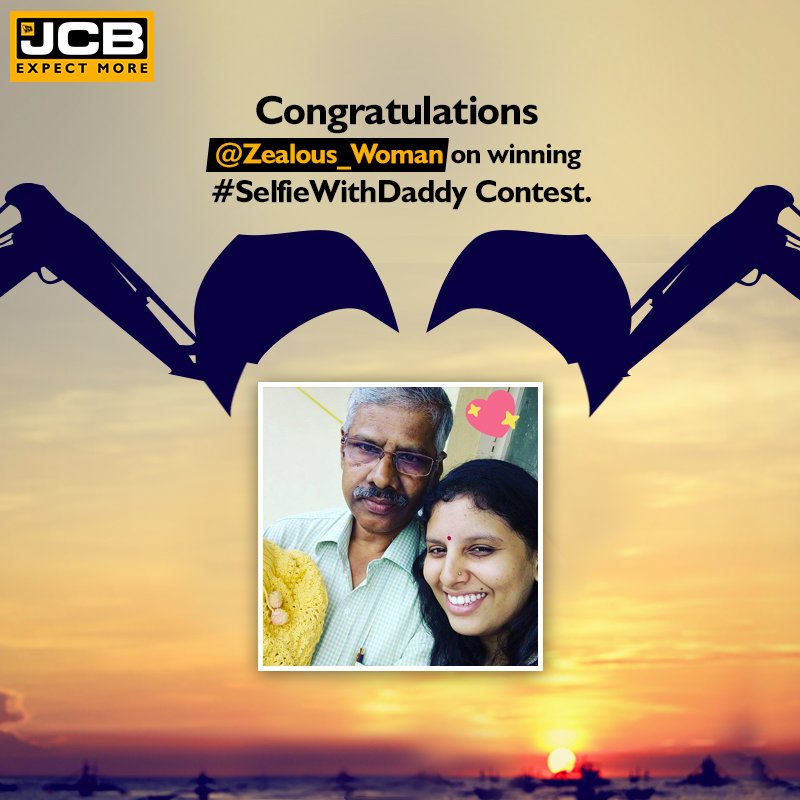 JCBIndiaLtd's tweet photo. JCB congratulates the winner of #SelfieWithDaddy Contest!
Thank you everyone for their participation. https://t.co/kXADBgrirq