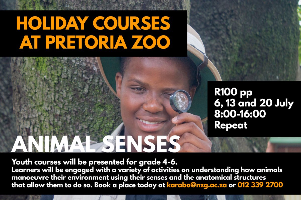 natzoo's tweet photo. Don't be caught napping-sign up for our Animal Senses #Julyholiday programme. Presented on 6, 13 and 20 July. Call now 012 339 2700. https://t.co/STvm6UdfB9