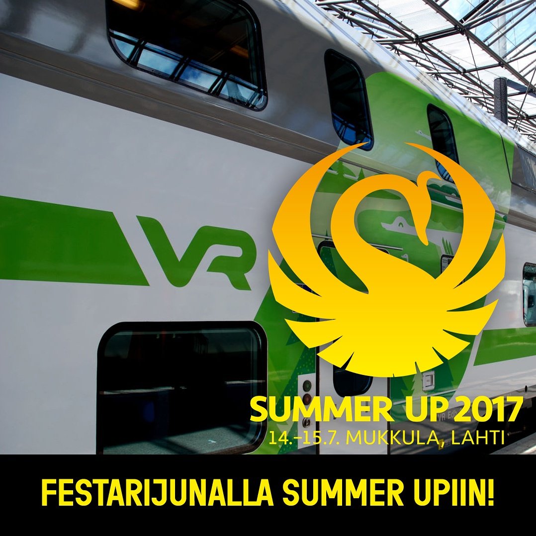 Festarijunalla Summer Upiin! <a href="/VRpalvelu/">Veeärrä – virhein valinta</a>  kuljettaa festarikansan Lahteen ja Lahesta kotiin 🙌 Lisätiedot👉summerup.fi/info/kuljetus👈 #summerup17