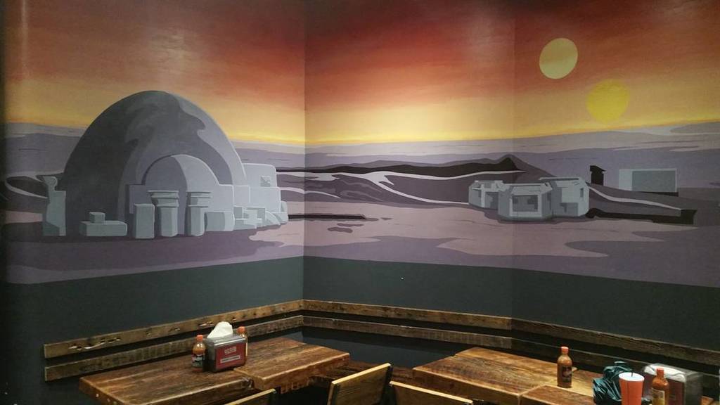 VitaminEnriched's tweet image. I just stopped in to Otto's Tacos to get some power converters. #starwars #tatooine #moisturefarming