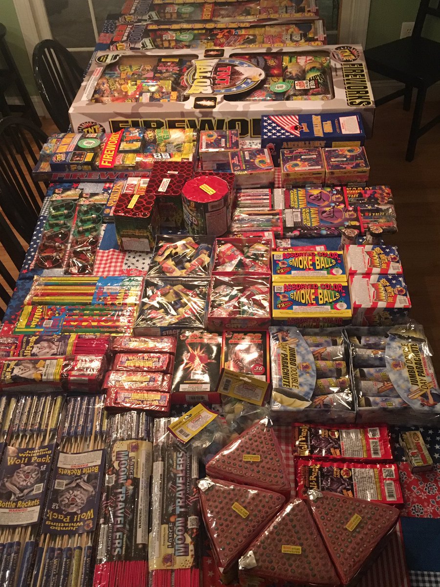 Lampman12's tweet photo. HOLY FIREWORKS! I SHOPPED WELL!! It Should be a good 4th of July! ...and 5th, and 6th, and 7th, ............. https://t.co/beca6tGNVA