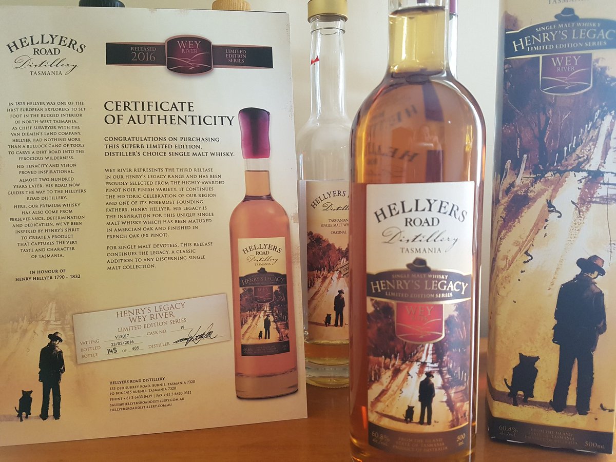 crazythainame's tweet image. It's a happy day when this little baby turns up in the mail! #HellyersRoad 'Wey River' joins my collection. Please don't @ me tonight 😂🥃🥃🥃