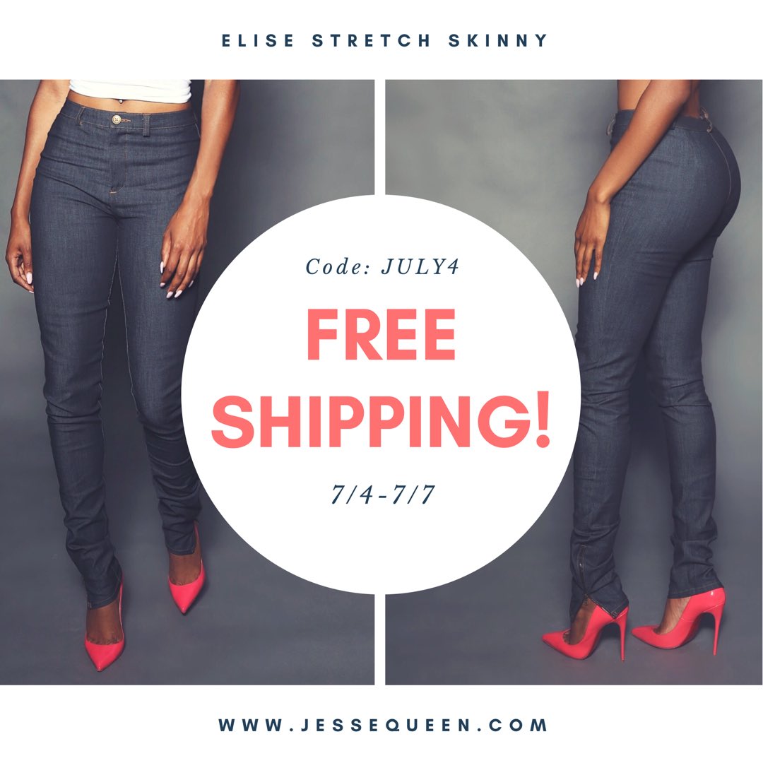 shopjessequeen's tweet photo. 42" inseam! Don't miss out on FREE SHIPPING of our new 'ELISE STRETCH SKINNY' using code: JULY4 ! 🇺🇸 https://t.co/8nOODKV3eZ