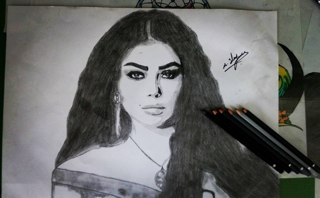 Hamada_Rose96's tweet photo. My Drawing for the One and Only Diva @HaifaWehbe
#haifa #haifaholics #haifawehbe #haifafans #الحربايه #art #dtaw #sketch #popart #pencil https://t.co/q3pP4rvak6