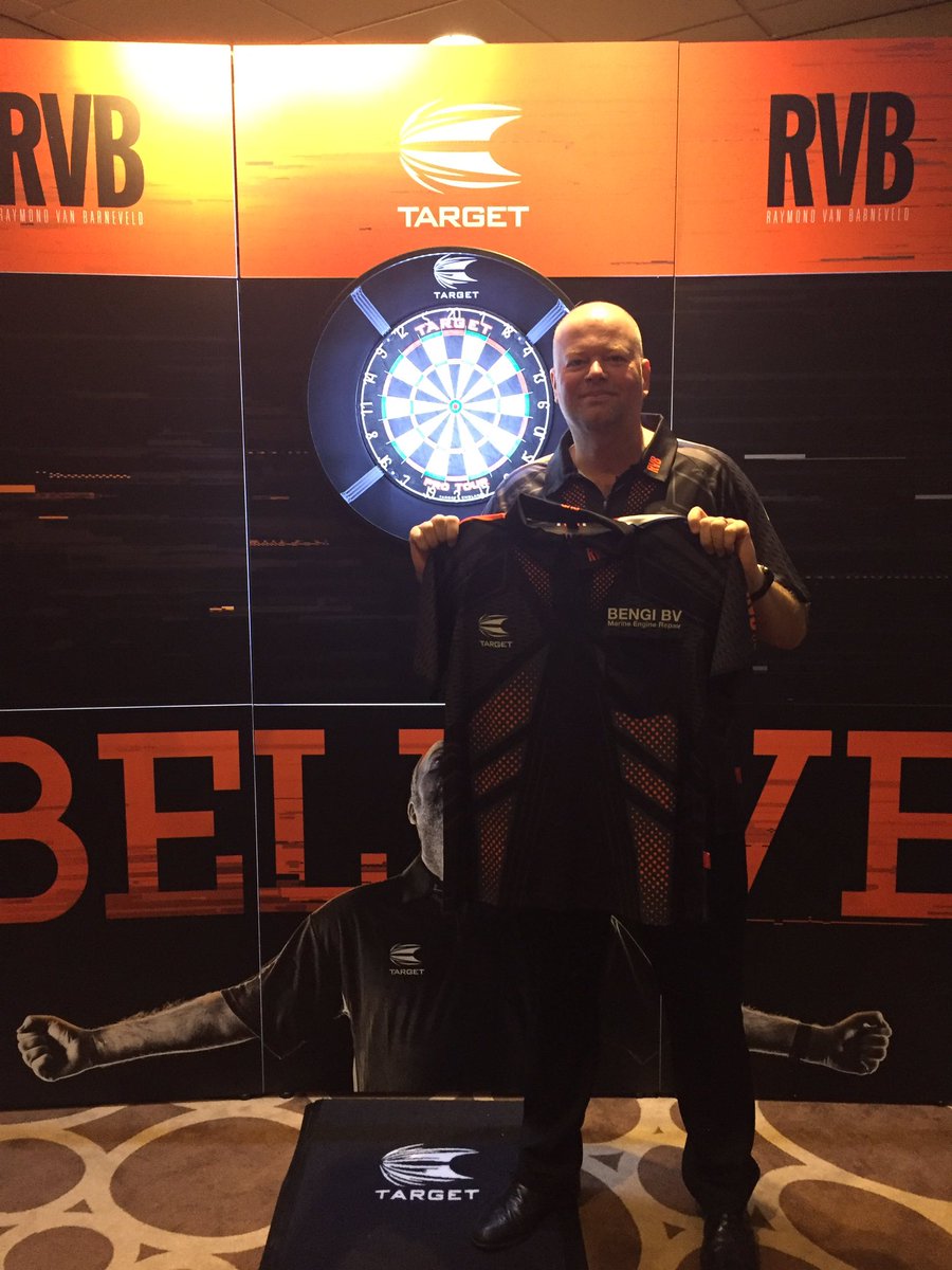 TargetDarts's tweet photo. It's #competition time! ⏱WIN this hand-signed authentic dart shirt of RVB. Just #follow and #RT for your chance to win. #TargetLaunch #RVB https://t.co/gIyIYUTH94