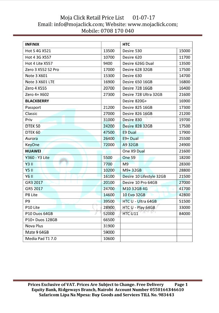 mojaclick's tweet photo. #Samsung #Apple #Xperia #Blackberry #Huawei #Lenovo #Infinix #Tecno #Nokia #LowestPrices #BestPrices #WhyPayMore +254 708 170040 https://t.co/ECzo8WyLbT