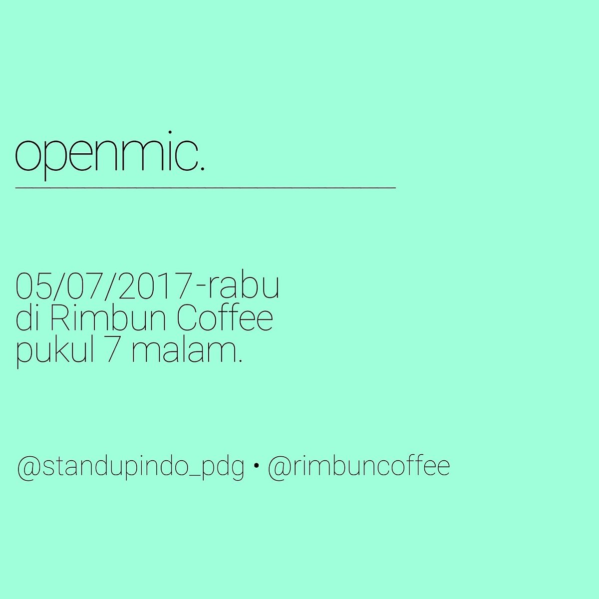 Standupindo Padang On Twitter Ngopi Lucu Yuk Besok Di