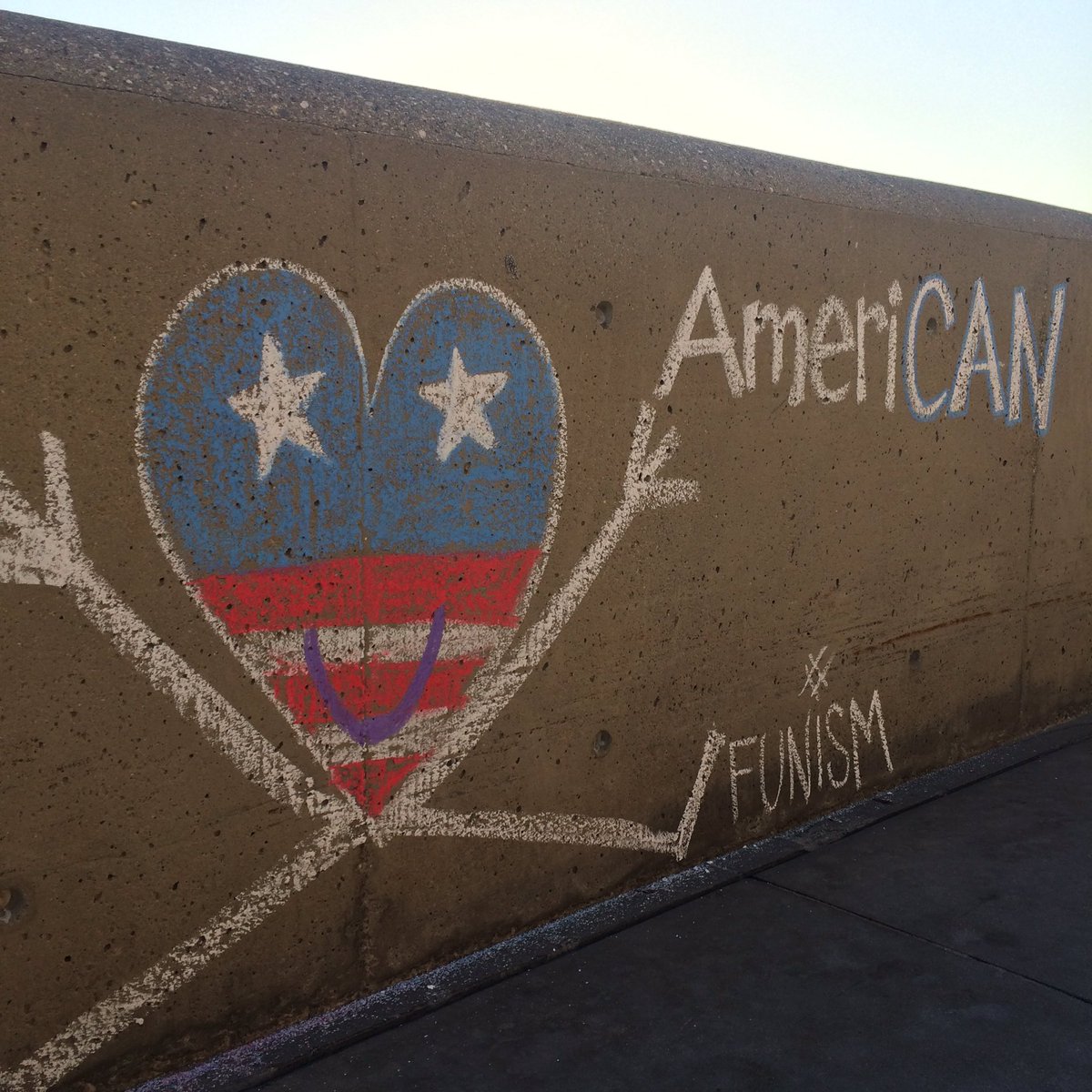 KPFunism's tweet photo. #ameriCAN #funism #itsONLYchalk #wakeUpAndFROLIC https://t.co/Ga6nXpQr8e