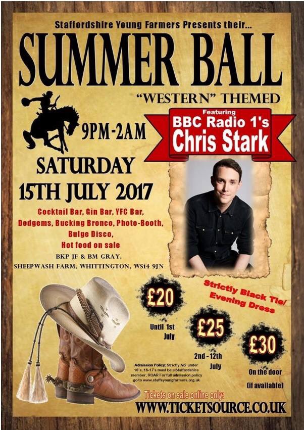 <a href="/AshbourneYFC/">Ashbourne YFC</a> <a href="/ChaseYFC/">Chase YFC</a> <a href="/LeekYFC/">Leek Young Farmers</a> BIGGER THAN EVER! With <a href="/Chris_Stark/">Chris Stark</a> Summer Ball tickets still on sale! ticketsource.co.uk/date/361618 #yfcdoitbest