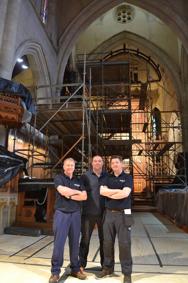 The Organ Builders have arrived! Welcome to John, Andrew &amp; Kelvin from Harrison &amp; Harrison Ltd (Durham, UK) #organ #restoration