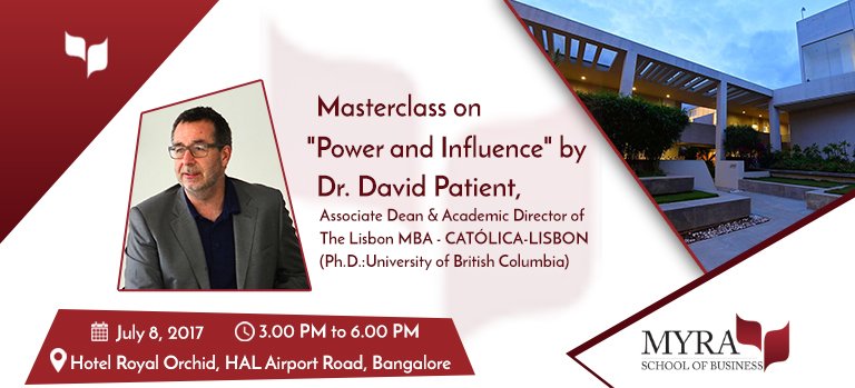 MyraBSchool's tweet photo. Masterclass on Power &amp; Influence by Dr. David Patient,#AssociateDean &amp; #AcademicDirector of The #Lisbon #MBA-CATÓLICA-LISBON.
#YouAreInvited https://t.co/jWsKa3MauY