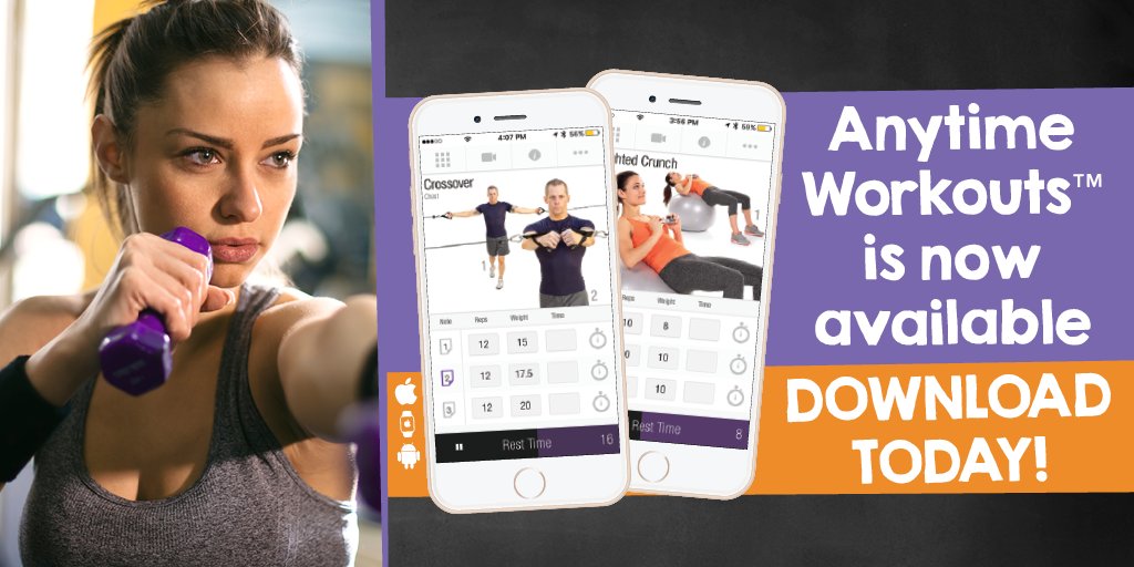 AFBicester's tweet photo. Be among the1st to download #AnytimeWorkouts. Available exclusively to #AnytimeFitness members TODAY (Ts&Cs apply) https://t.co/4BELOyC5C5 https://t.co/G0Oj8jr7hE