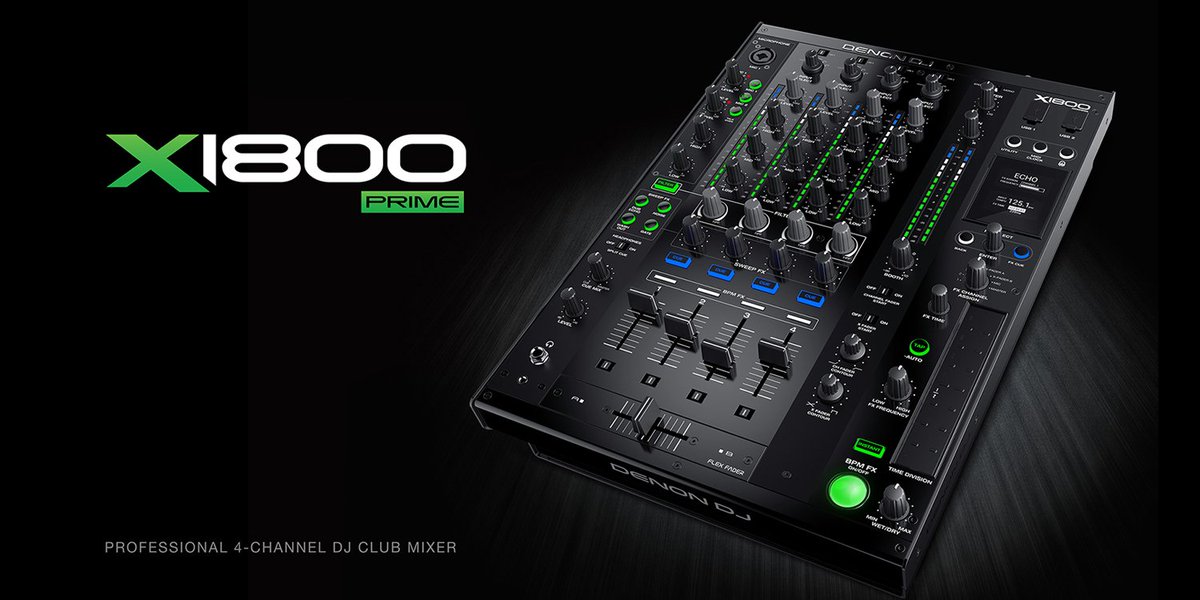 DENON_DJ_JP's tweet photo. 【DJミキサーのフラグシップモデルが遂に誕生！】
２重エフェクトや指で簡単に調整できるFlexフェーダー等搭載。
本格的なクラブ向けDJミキサーX1800 Primeは、7/21に198,000円で発売予定です。
★詳細はこちら→
https://t.co/uAPoAYinTQ https://t.co/ctSj8XQhyA