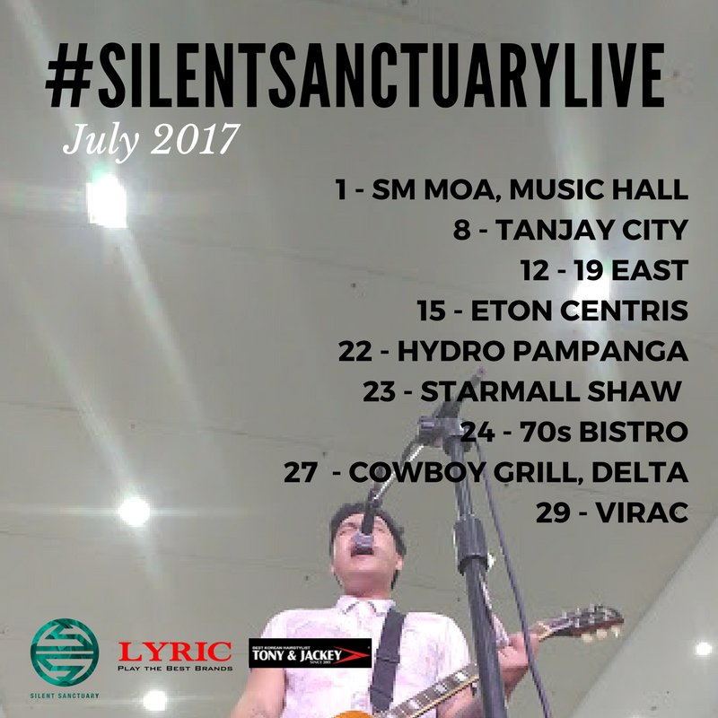 silentsanctuary's tweet photo. Updated July Gig Schedule!
#silentsanctuary #travelSS #lyricph #tonyandjackey https://t.co/10Anzknczi