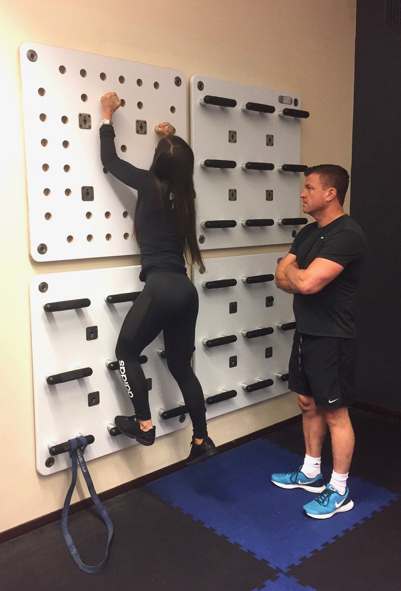 trainingwalluk's tweet photo. @TrainingWall Peg Board at @clubKingswood. Thanks to trainer Bayley Archer for putting the panels through their paces for the gym members. https://t.co/MfyE2pQ83I
