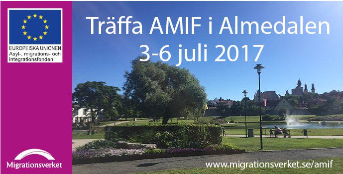 AMIFsverige's tweet photo. Kom och bolla projektidéer med oss, tis-tors 14.00-15.00 på #migrationsplatsen i #Almedalen https://t.co/bvep2T11YW