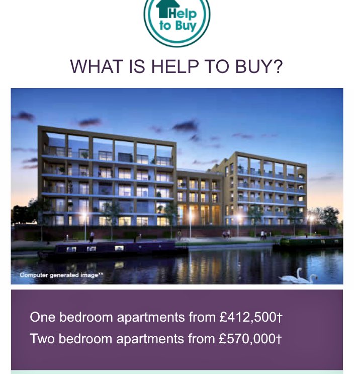 thevinyler's tweet photo. this affordable housing ? £412k for a 1 bed flat. You're all bonkers and out of touch @theresa_may @AlokSharma_RDG @sajidjavid #debtforlife https://t.co/zz1NL8RPbe