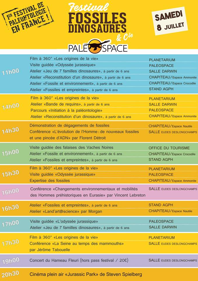 reseaudesmusees's tweet photo. 🗓️| FESTIVAL PALÉONTOLOGIQUE | Le 8 et 9 juillet le Paléospace (14) vous convie à la 1ère édition du festival "Fossiles, Dinosaures et Cie" https://t.co/jhdhaUxJss