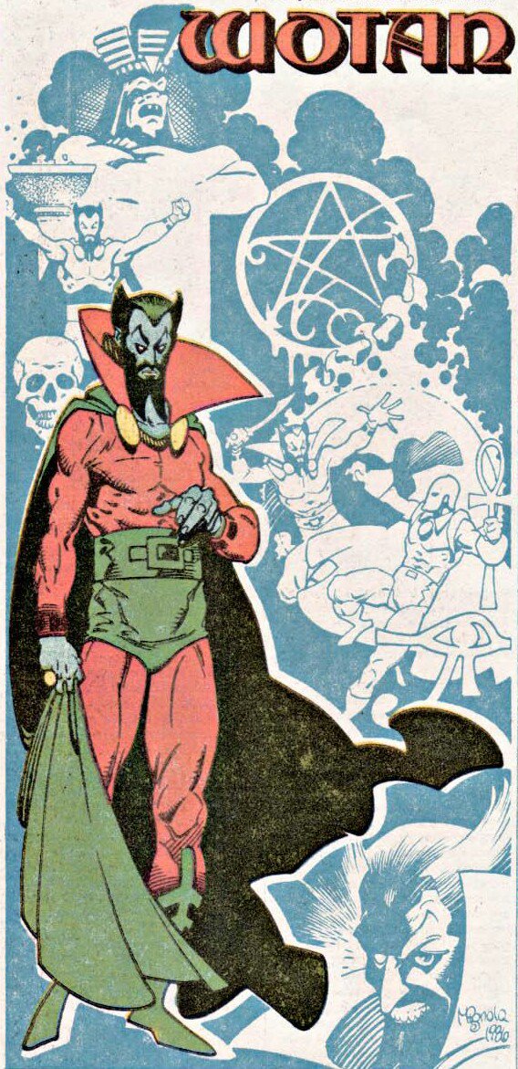 @DoctorFate_Nabu has battled Wotan since the beginning of time. Wotan, his origin lost to time, wishes to rule but will destroy if he can't.