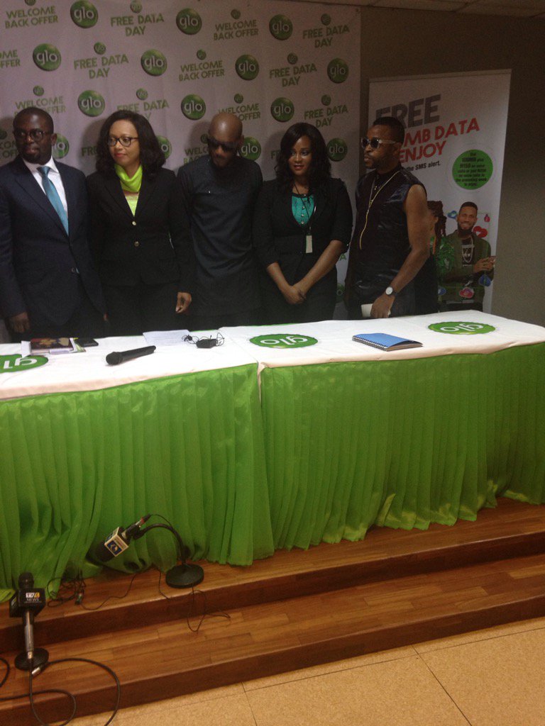 thelolade's tweet image. 2face and Sanni Danger the launch of Glo&apos;s new products #Glofreedataday #Welcomebackoffer