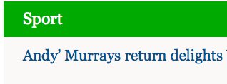 AB_Biz_Training's tweet photo. Two words, two apostrophe errors - a record, even for @guardian?! 

#Journalism #plainEnglish 
#errantapostrophe
#subsplschk
#Wimbledon2017 https://t.co/o2Ukq9lDhm